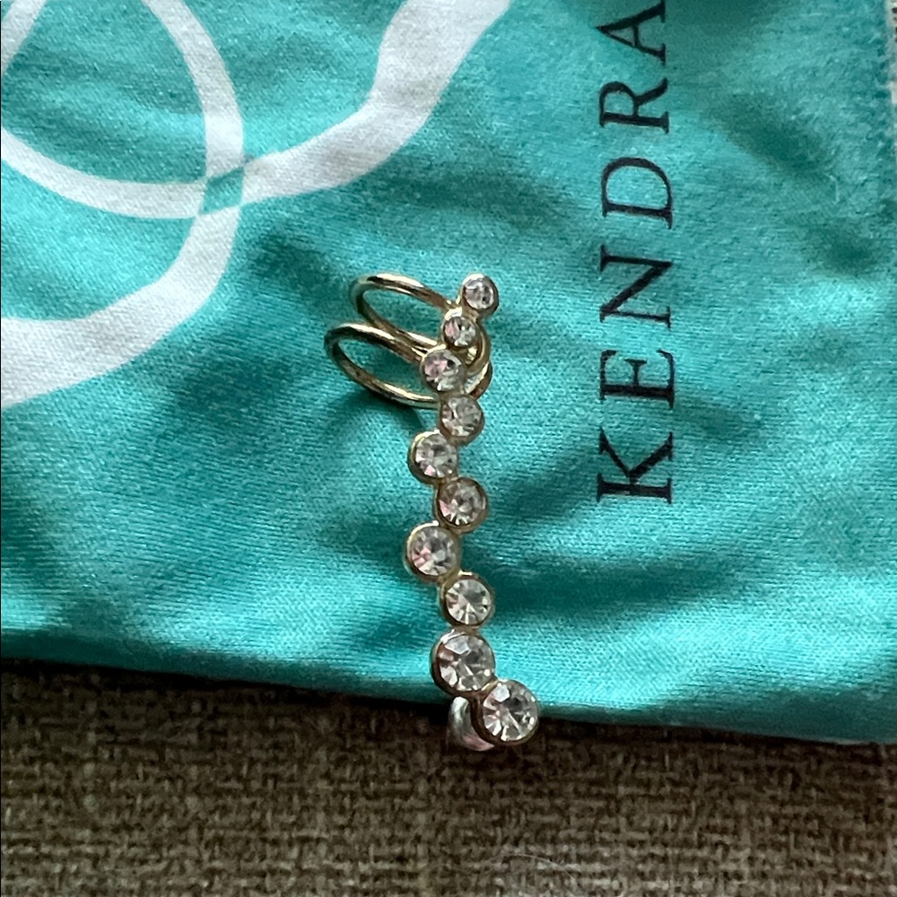 Gold and Silver Crystal Climber Earrings